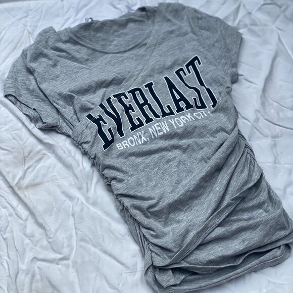 Everlast x Zara Grey Wrap T-Shirt (S) - Picture 3 of 11